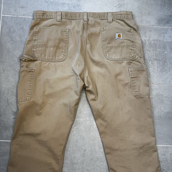CARHARTT 40x30 Carpenter B324 DKH Relaxed Fit Twill Utitlity Work Pants Tan M - Picture 15 of 16